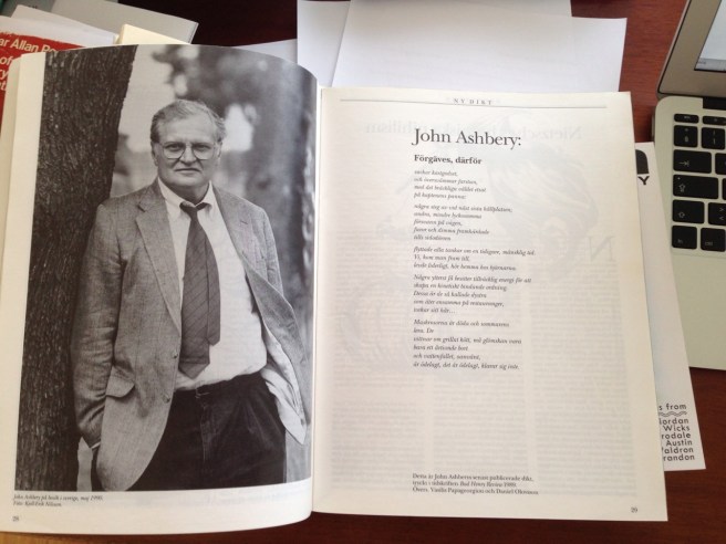Ashbery i Allt om Böcker